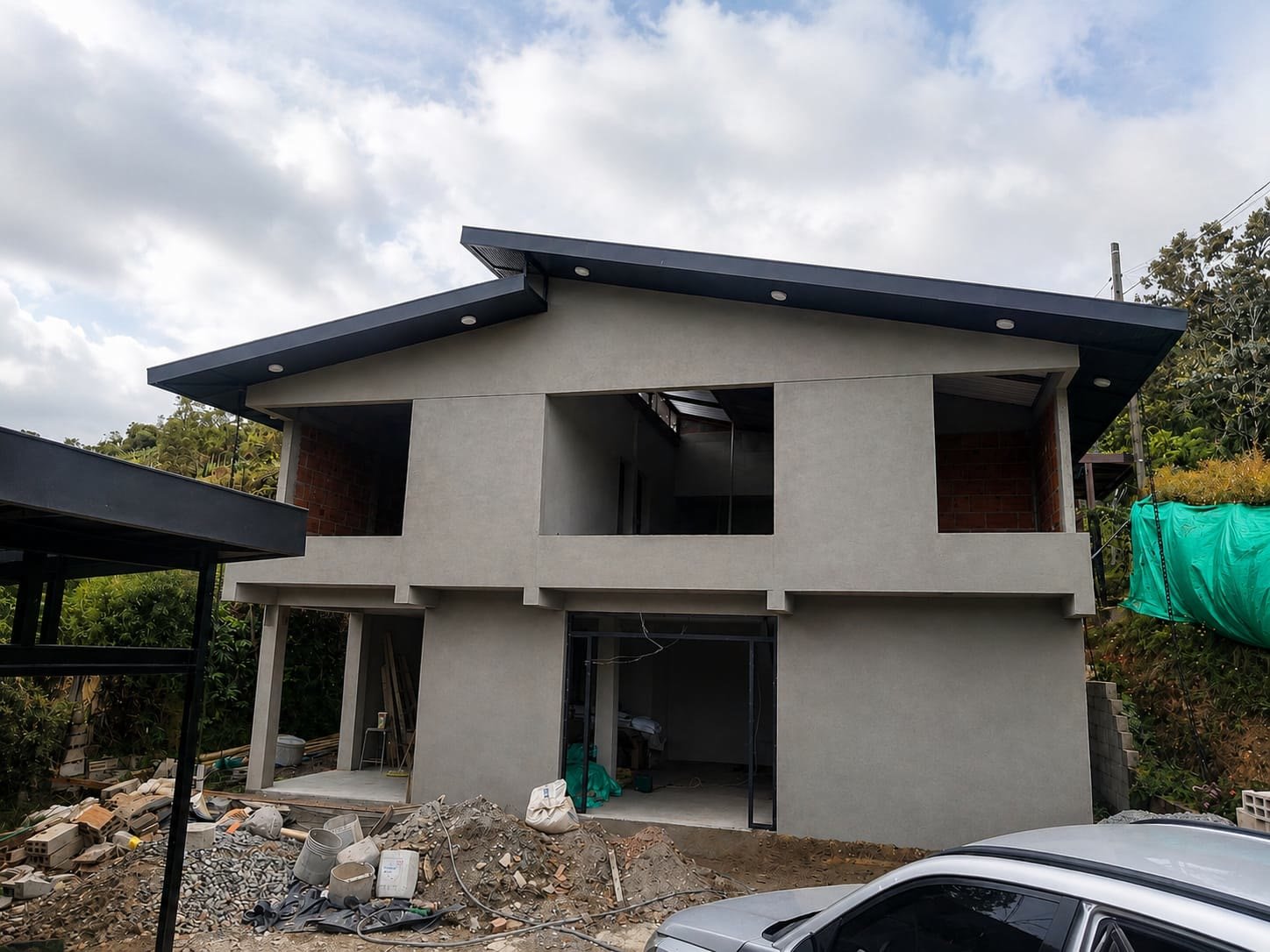 Fachada terminada de la vivienda del Proyecto JP Montes